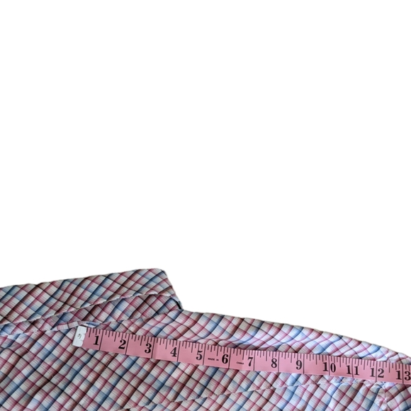 Tommy Hilfiger Button Up Short Sleeve 80's 2 Cotton Plaid Size XXL - Picture 5 of 15